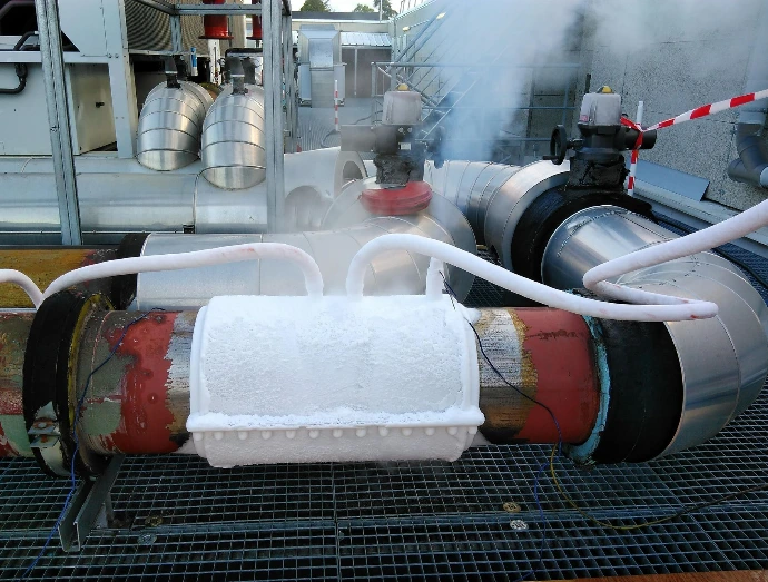 Obturation par cryogénisation d'une tuyauterie Obturation par cryogénisation d'une tuyauterie